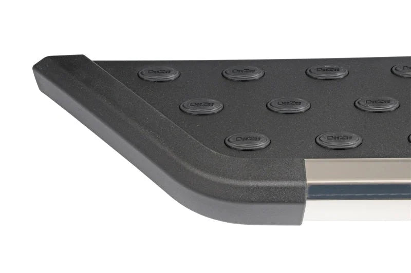 Deezee 99-23 Chevrolet/GMC/Dodge/Ford Full Size Running Board CrewCab Truck Board (Chrome Trim) - Installation View