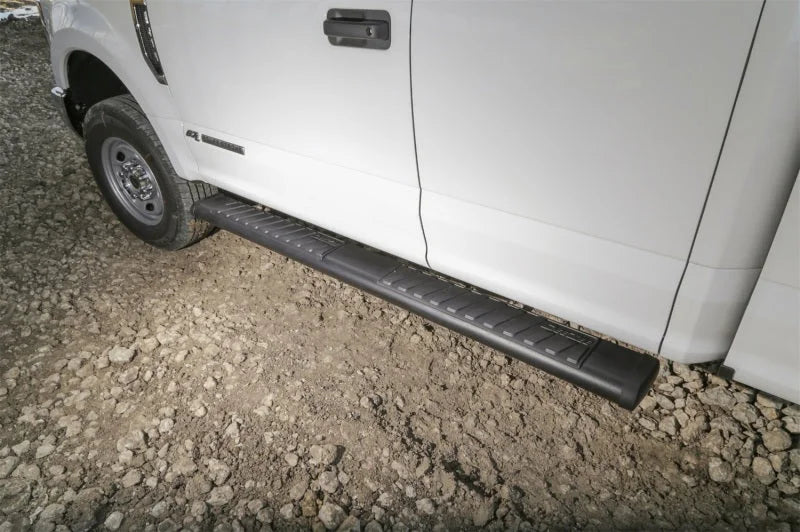 Deezee 99-23 Chevrolet/GMC/Dodge/Ford  Full Size Truck Tubes - 6In Oval - Black Steel (CrewCab) - Back View