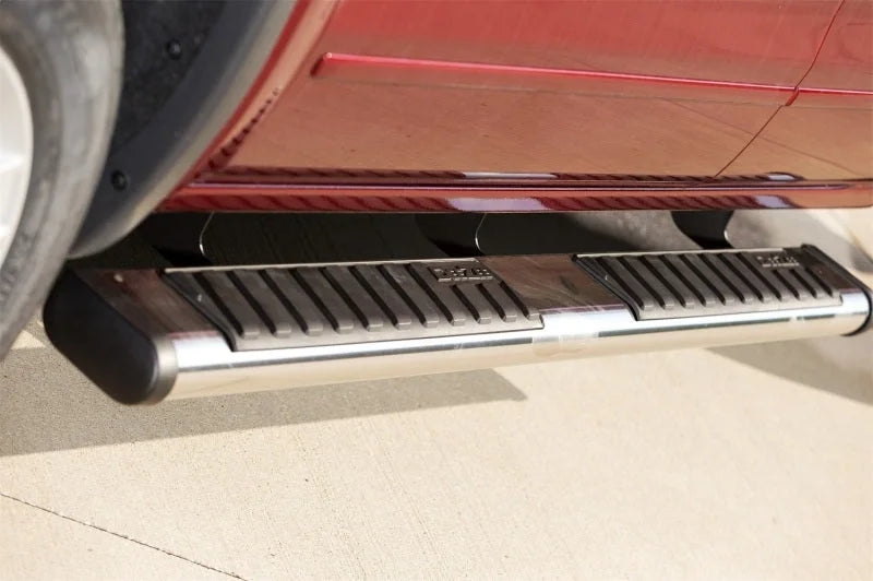 Deezee 99-23 Chevrolet/GMC/Dodge/Ford Full Size Truck Tubes - 6In Oval - Stainless Steel (RegCab) - Back View