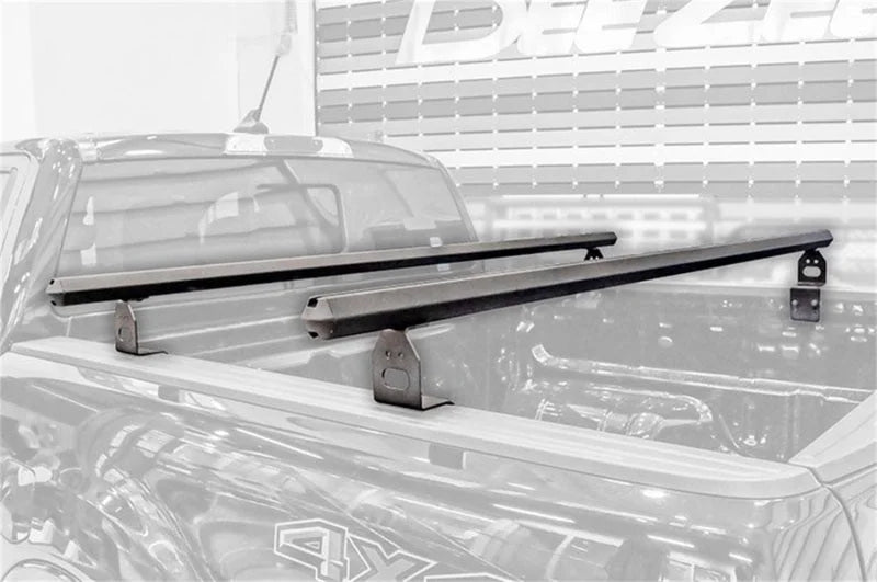 Deezee Universal Cargo Management Universal Hex Series Cross Rails - Txt Blk (MidSize) - Side View