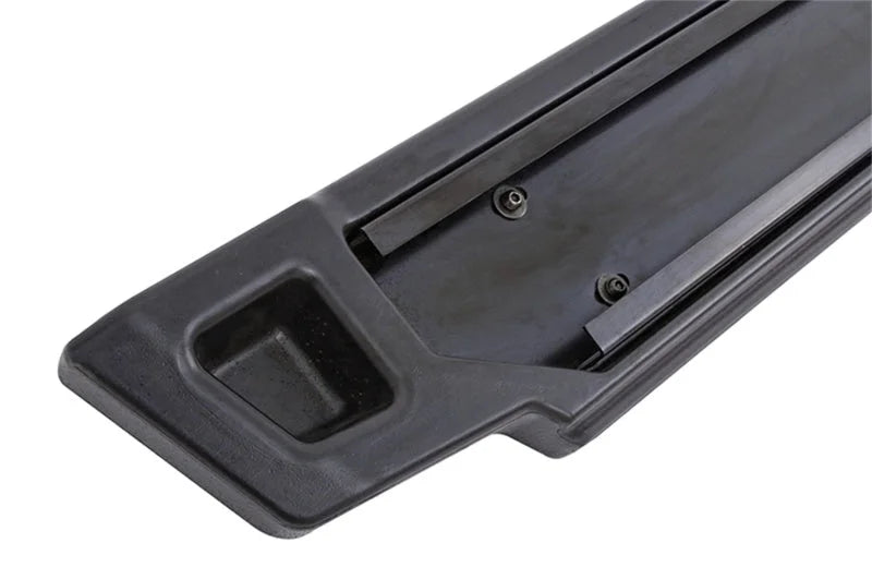 Deezee Universal Chevrolet/GMC/Dodge/Ford Full Size Truck Running Board ExtCab Section Molded Black - Back View