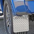 Load image into Gallery viewer, Deezee Universal Flaps Brite-Tread Universal 11x19 Notched (Blk) - Side View