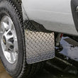 Load image into Gallery viewer, Deezee Universal Flaps Brite-Tread Universal 11x19 Notched (Blk) - Back View