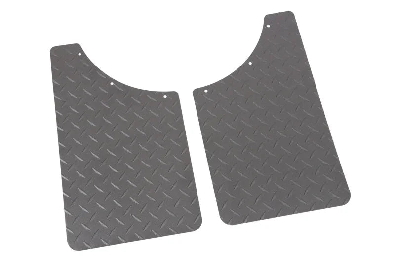 Deezee Universal Flaps Brite-Tread Universal 11x19 Notched (Txt Blk) - Main Product View
