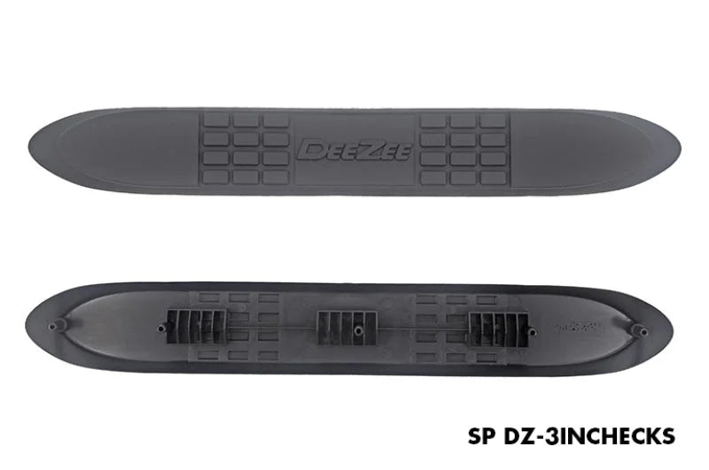 Deezee Universal Service Parts Step Pads 3In Checkered w/ DZ Logo - Side View