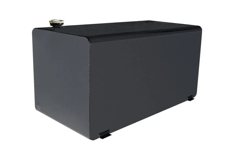 Deezee Universal Tanks - Auxiliary Short Rectangle Black Steel - Main Product View