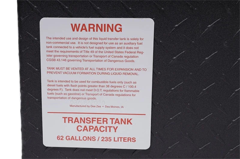 Deezee Universal Tanks - Combo Black-Tread Aluminum (62 Gal) - Installation View
