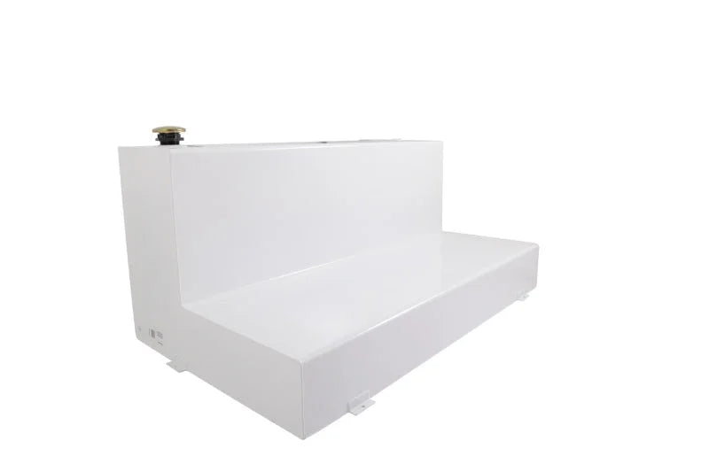 Deezee Universal Tanks - L-Shape White Steel (111 Gal) - Side View