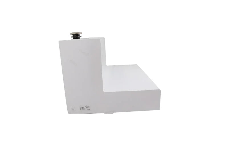 Deezee Universal Tanks - L-Shape White Steel (92 Gal) - Side View