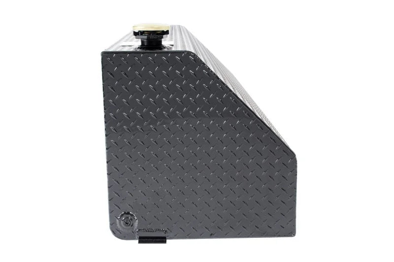 Deezee Universal Tanks - Wedge Rectangle Black Tread Aluminum - Back View