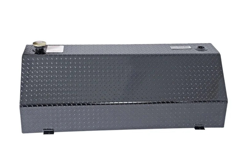 Deezee Universal Tanks - Wedge Rectangle Black Tread Aluminum - Installation View