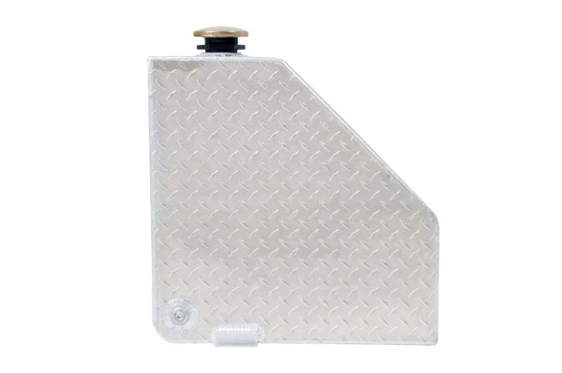 Deezee Universal Tanks - Wedge Rectangle Brite-Tread Aluminum - Side View