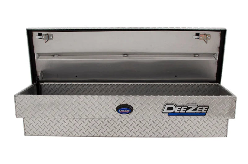 Deezee Universal Tool Box - 68In Blue Side Mount - Installation View