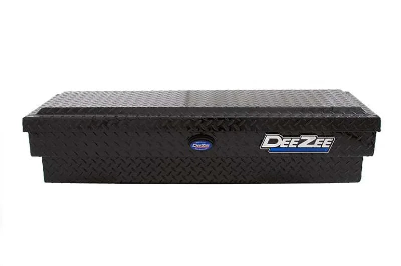 Deezee Universal Tool Box - Blue 48In Side Mount (Blk) - Back View