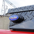 Load image into Gallery viewer, Deezee Universal Tool Box - Blue Crossover - Single Lid (Blk) - Back View