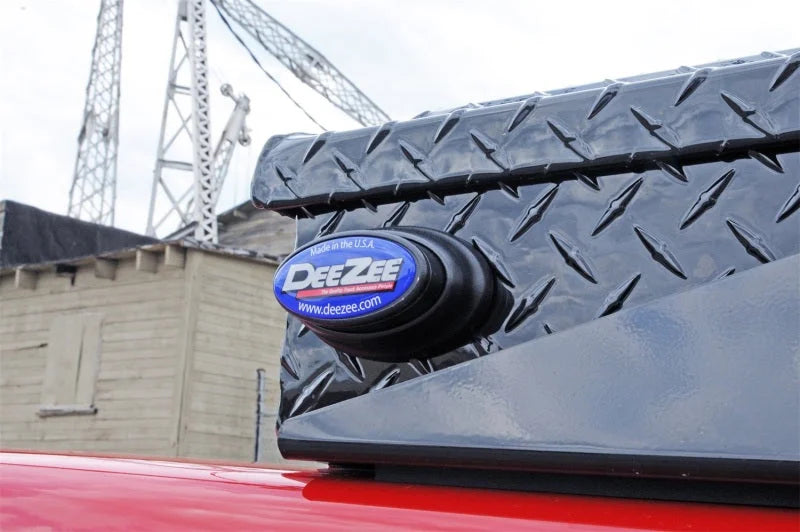 Deezee Universal Tool Box - Blue Crossover - Single Lid (Blk) - Back View