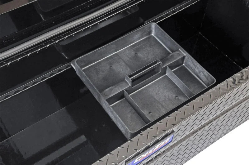 Deezee Universal Tool Box - Blue Crossover - Single Lid (Low Blk) - Installation View