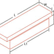 Load image into Gallery viewer, Deezee Universal Tool Box - Blue Crossover - Single Lid (Low) - Side View
