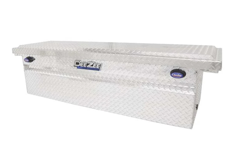 Deezee Universal Tool Box - Blue Crossover - Single Lid (Low) - Back View