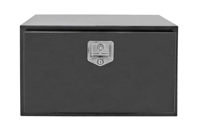 Deezee Universal Tool Box - HD Underbed Black Steel 18X18X30 - Side View