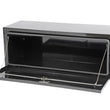 Load image into Gallery viewer, Deezee Universal Tool Box - HD Underbed Black Steel 18X18X48 - Back View