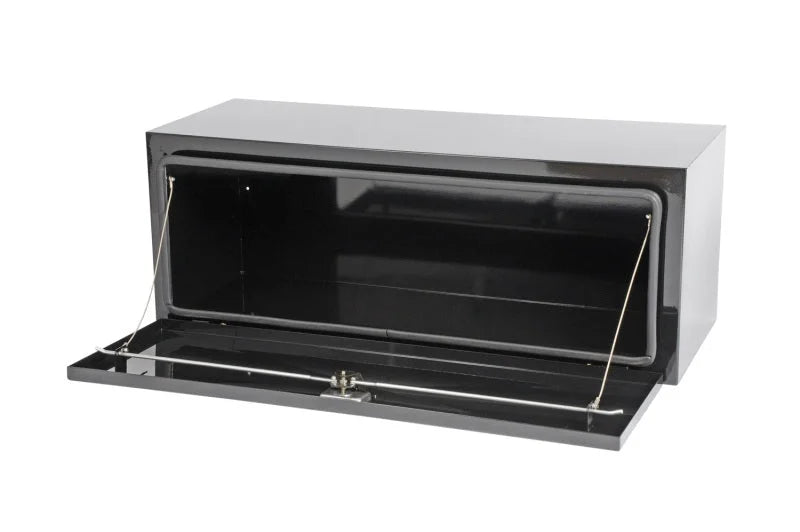 Deezee Universal Tool Box - HD Underbed Black Steel 18X18X48 - Back View