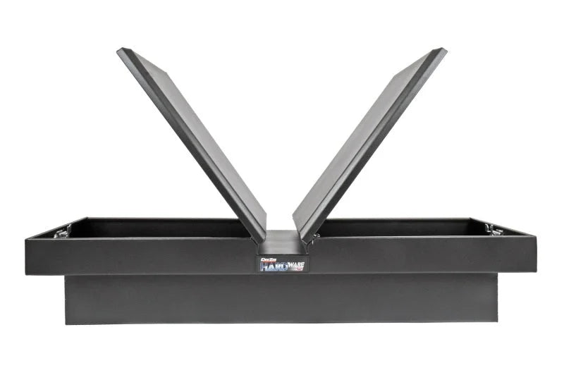 Deezee Universal Tool Box - Hardware Crossover - Double Lid Black - Side View