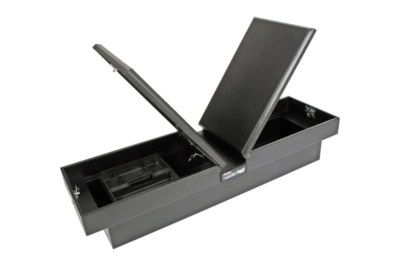Deezee Universal Tool Box - Hardware Crossover - Double Lid Black - Back View