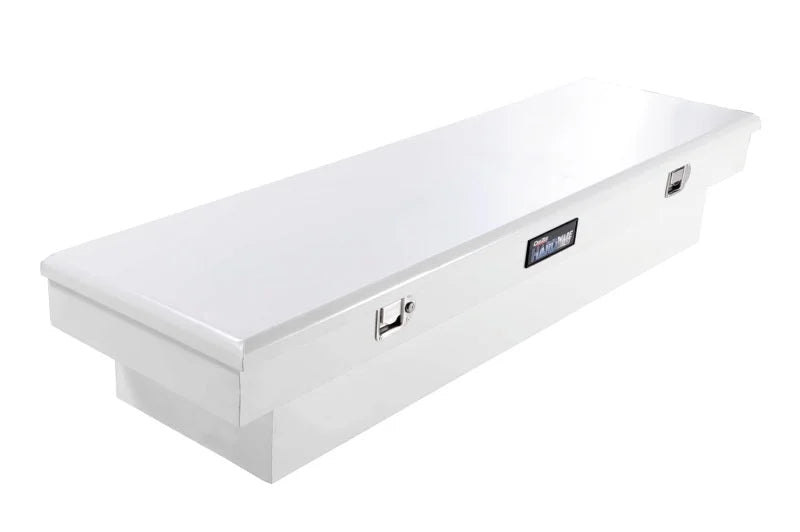 Deezee Universal Tool Box - Hardware Crossover - Single Lid White - Side View
