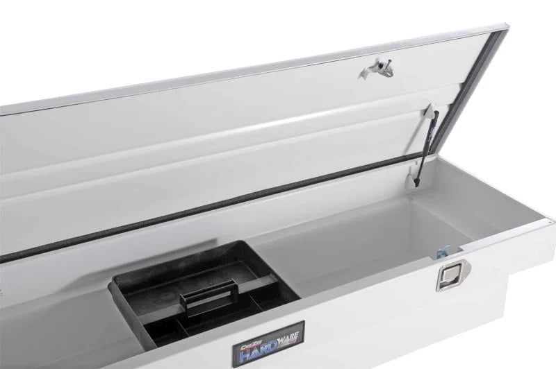 Deezee Universal Tool Box - Hardware Crossover - Single Lid White - Installation View