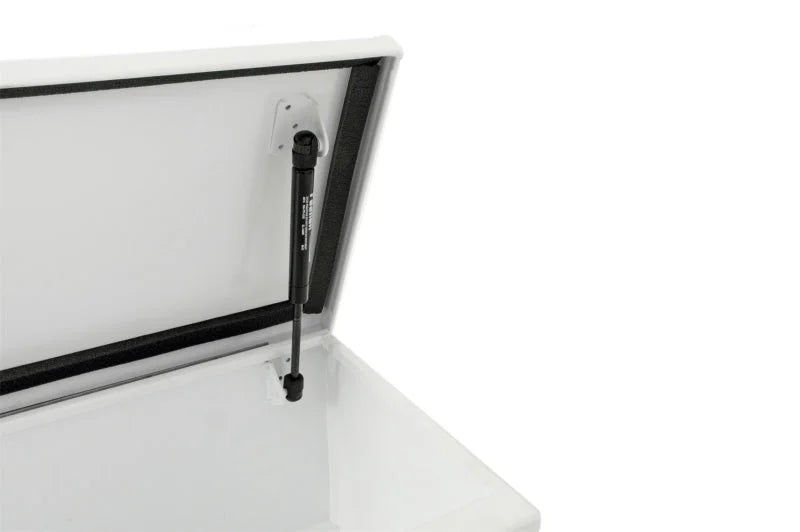 Deezee Universal Tool Box - Hardware Side Mount - White 60In - Installation View