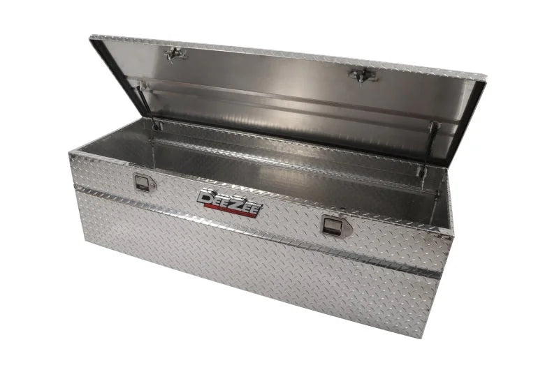 Deezee Universal Tool Box - Red Chest BT Alum - Back View