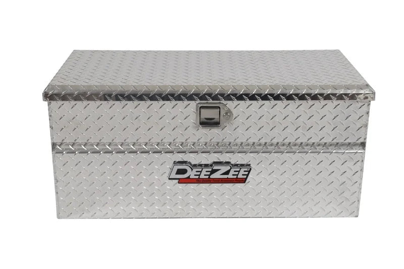 Deezee Universal Tool Box - Red Chest BT Alum 37In - Back View