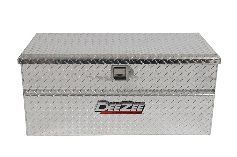 Deezee Universal Tool Box - Red Chest BT Alum 37In - Installation View