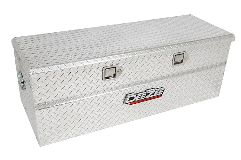 Deezee Universal Tool Box - Red Chest BT Alum 46In - Back View