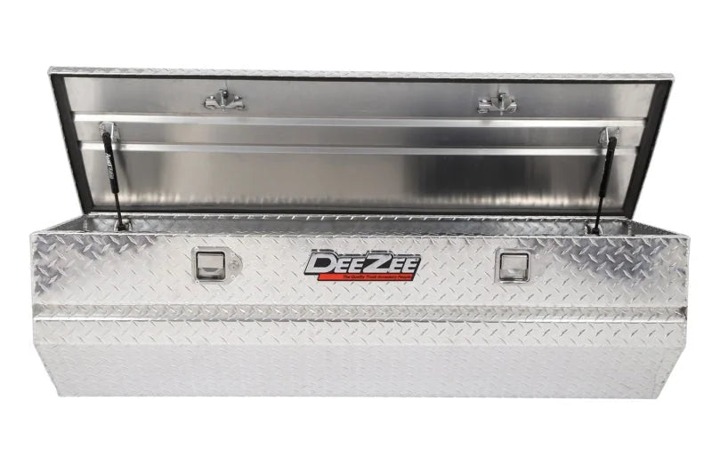 Deezee Universal Tool Box - Red Chest BT Alum 56In Slanted - Installation View