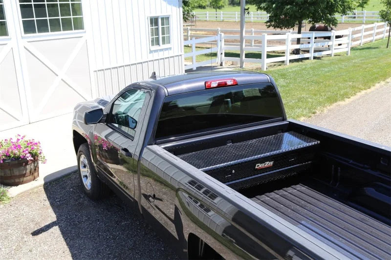 Deezee Universal Tool Box - Red Chest Black BT 56In - Side View