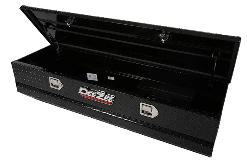 Deezee Universal Tool Box - Red Chest Black BT 56In - Back View