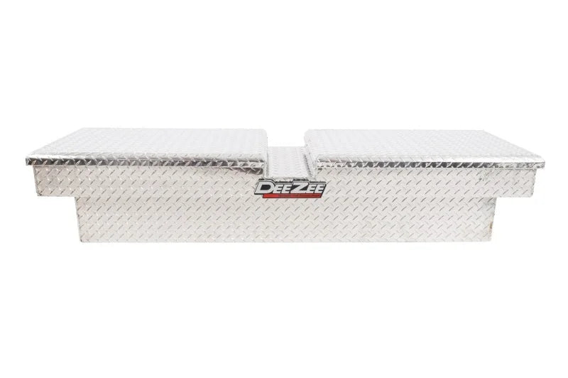 Deezee Universal Tool Box - Red Crossover - Double BT Alum Full Size - Back View