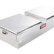 Load image into Gallery viewer, Deezee Universal Tool Box - Red Crossover - Double BT Alum Mid Size - Back View