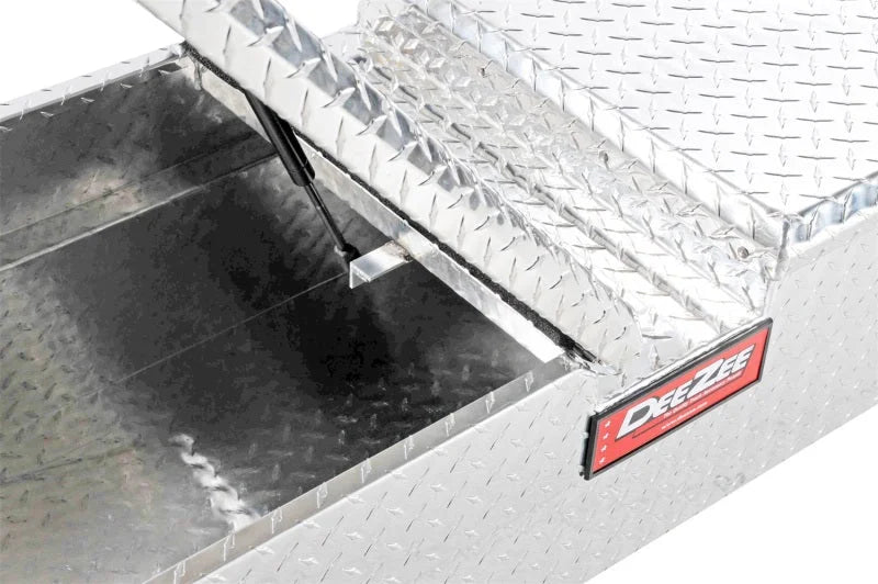 Deezee Universal Tool Box - Red Crossover - Double BT Alum Mid Size - Installation View