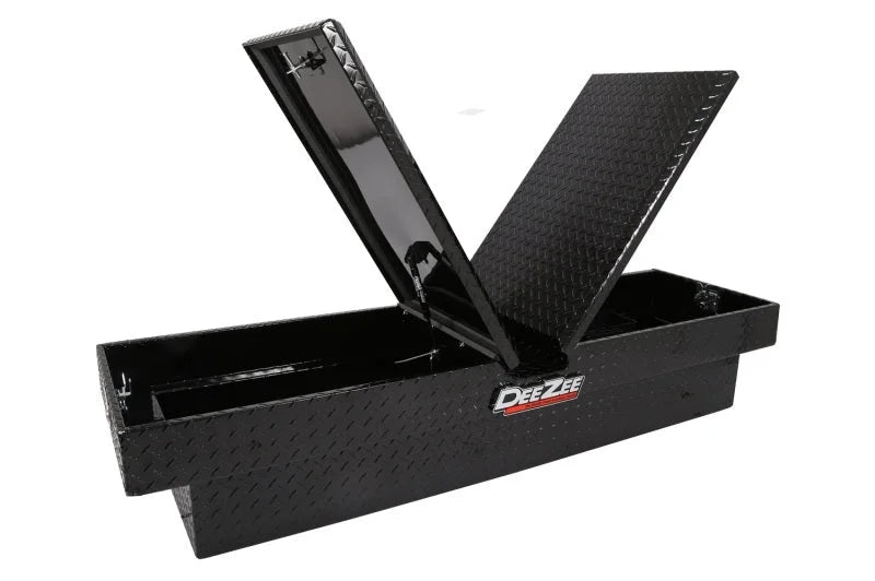 Deezee Universal Tool Box - Red Crossover - Double Black BT Full Size - Back View