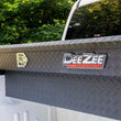 Load image into Gallery viewer, Deezee Universal Tool Box - Red Crossover - Single Lid Black BT - Back View