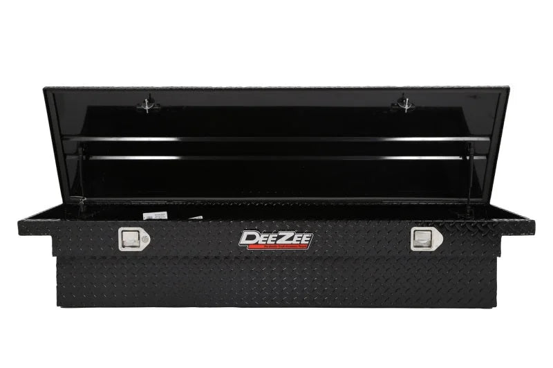 Deezee Universal Tool Box - Red Crossover - Single Lid Black BT (Low) - Side View
