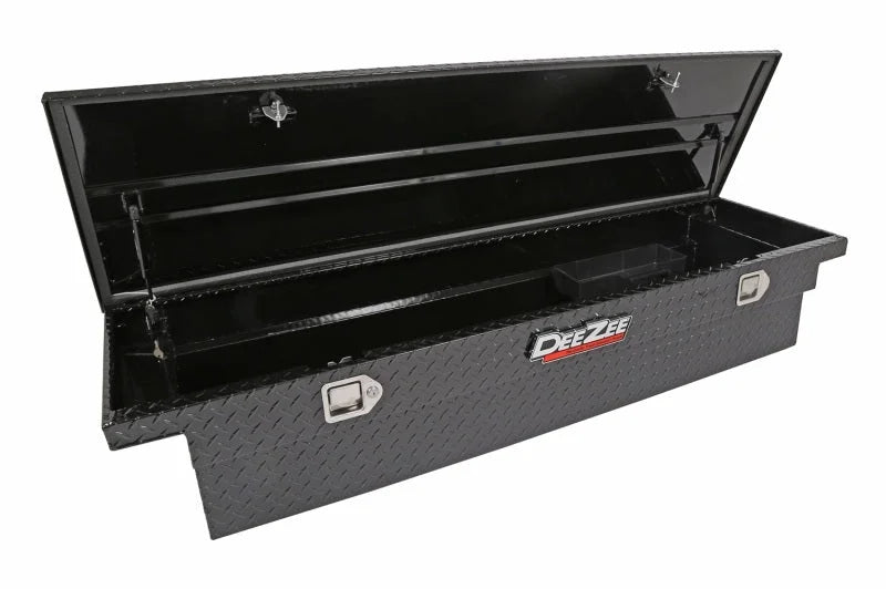 Deezee Universal Tool Box - Red Crossover - Single Lid Black BT (Low) - Installation View