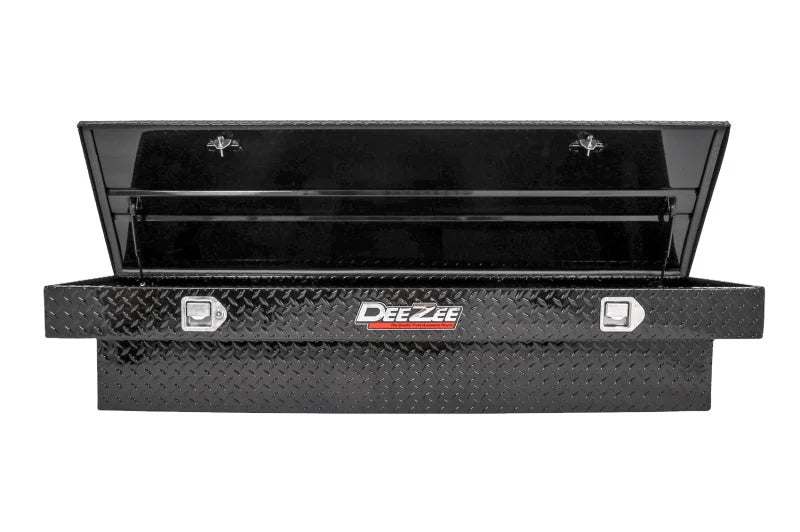 Deezee Universal Tool Box - Red Crossover - Single Lid Black BT Full Size - Installation View