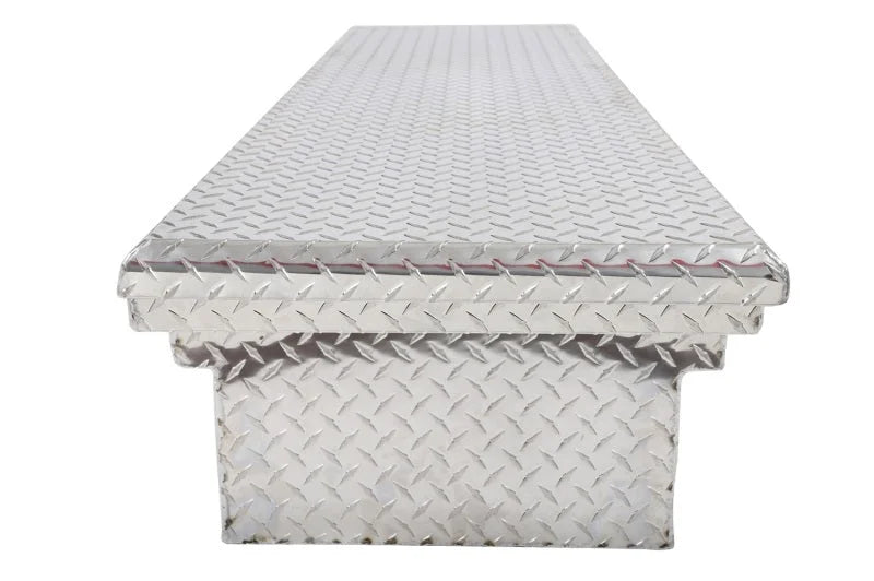 Deezee Universal Tool Box - Red Crossover - Single Lid BT Alum - Installation View
