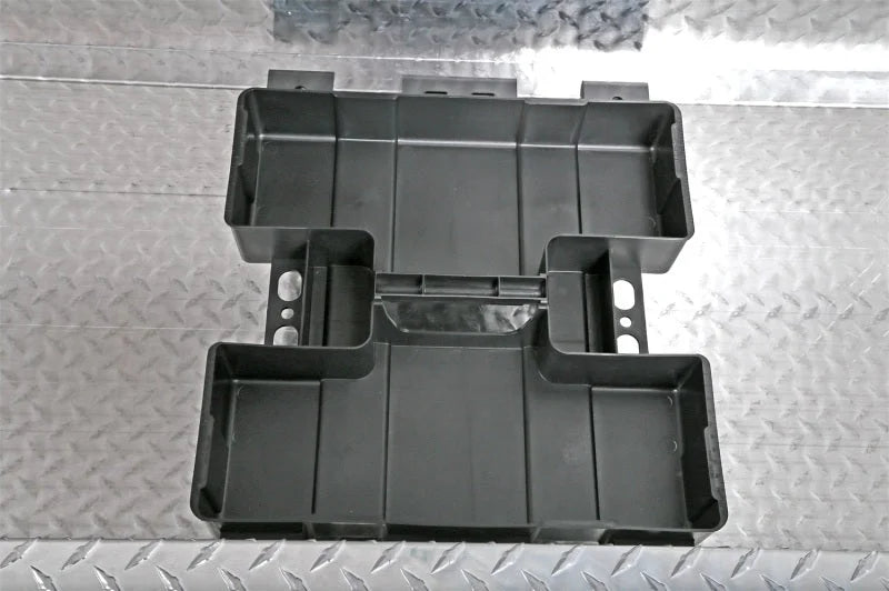 Deezee Universal Tool Box - Red Crossover - Single Lid BT Alum (Low) - Side View
