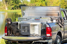 Load image into Gallery viewer, Deezee Universal Tool Box - Red Crossover - Single Lid BT Alum Full Size (Deep) - Installation View