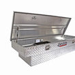 Load image into Gallery viewer, Deezee Universal Tool Box - Red Crossover - Single Lid BT Alum Mid Size - Side View